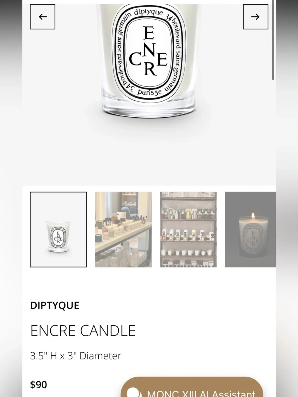 🗽Diptyque ⭐️ LIMITED EDITION ⭐️ ENCRE No.34 Scented Candle - Picture 5 of 5